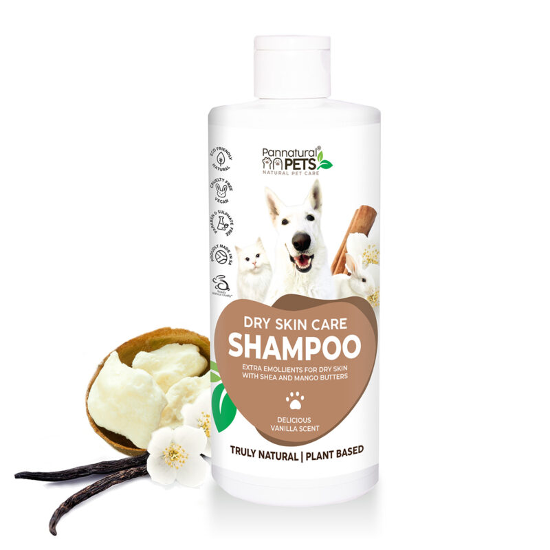 Natural Pet Shampoo Dry Skin Care Vanilla Pannatural Pets moisturizing dry skin flaky skin extra emolients