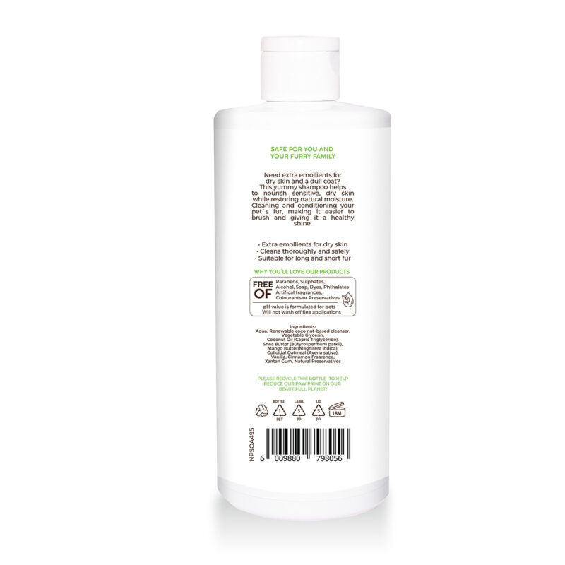 Natural Pet Shampoo Dry Skin Care Vanilla Pannatural Pets