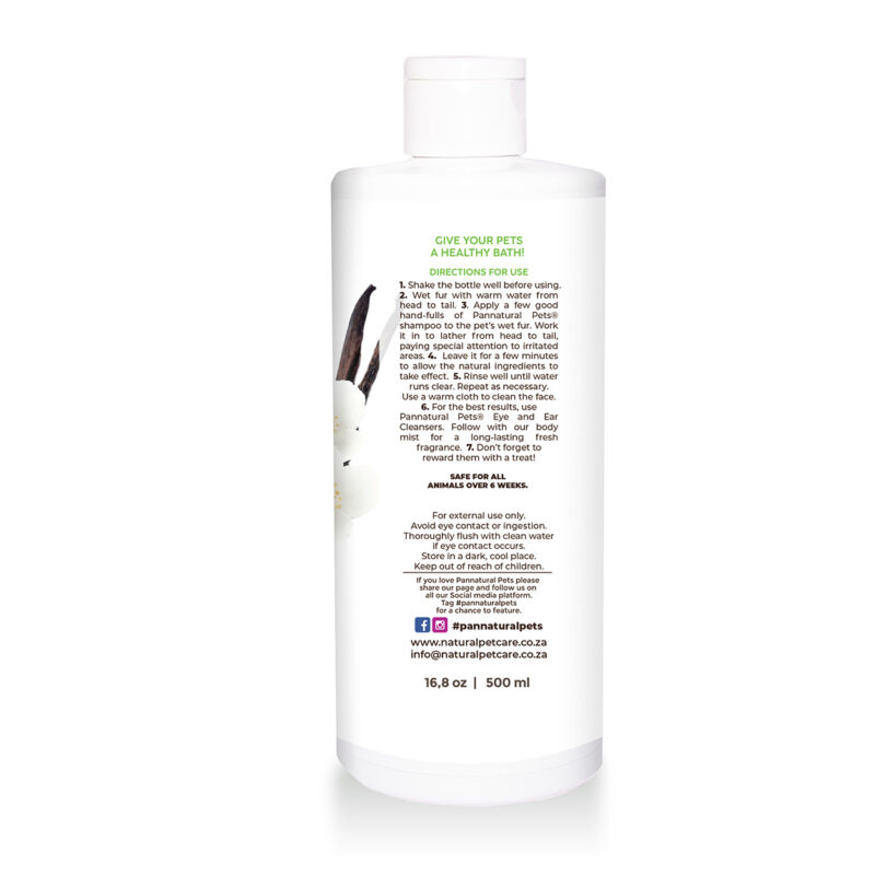 Natural Pet Shampoo Dry Skin Care Vanilla Pannatural Pets