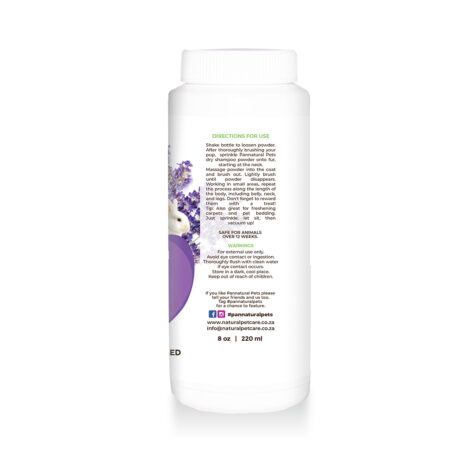 Natural Pet Dry Shampoo Powder Calming Lavender Pannatural Pets