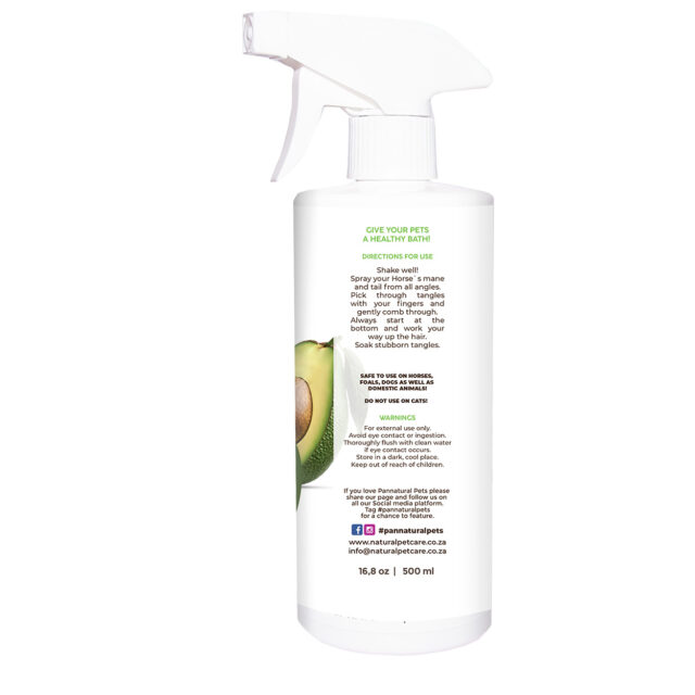 Natural Horse Spray Detangler Mane and Tail Pannatural Pets