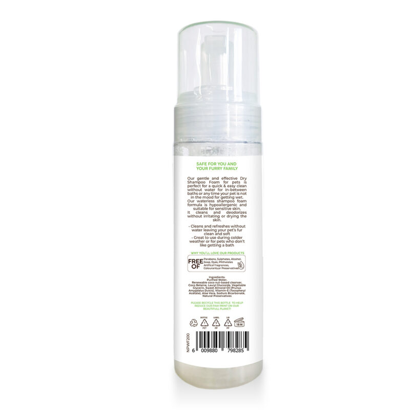Natural Pet Dry Grooming Foam Pump Pannatural Pets