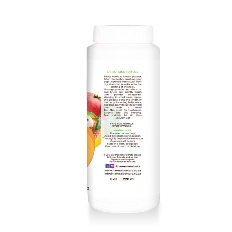 Natural Pet Dry Shampoo Powder Divine Mango Pannatural Pets