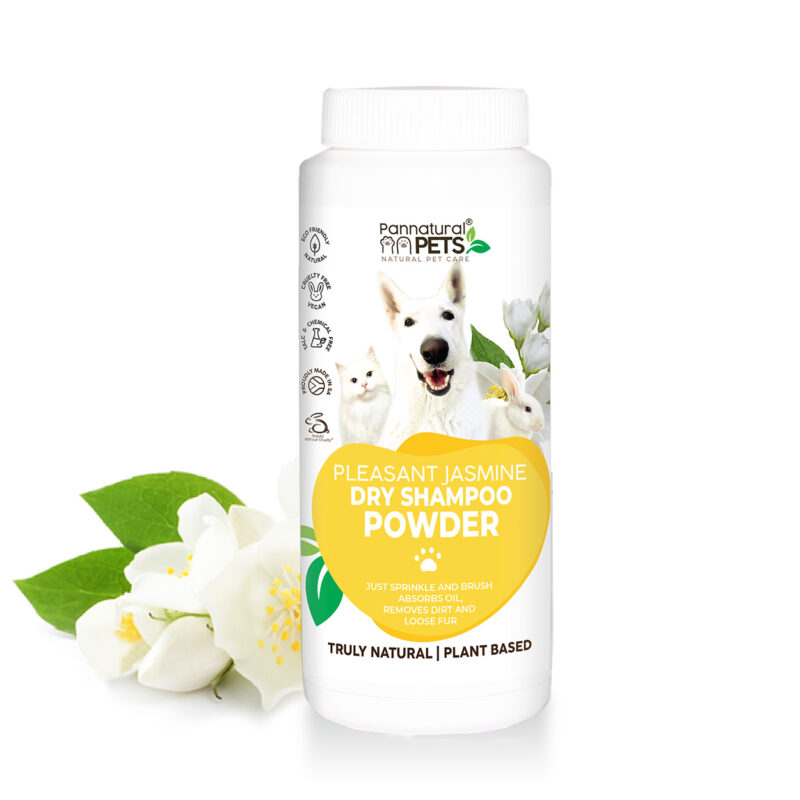 Natural Pet Dry Shampoo Powder Jasmine Blossom Pannatural Pets
