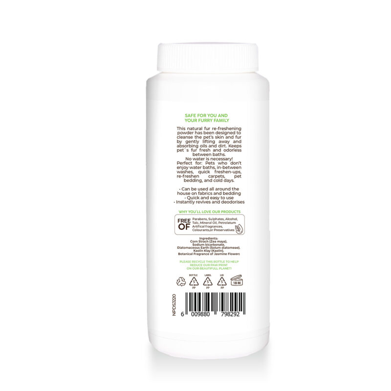 Natural Pet Dry Shampoo Powder Jasmine Blossom Pannatural Pets