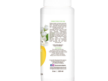 Natural Pet Dry Shampoo Powder Jasmine Blossom Pannatural Pets