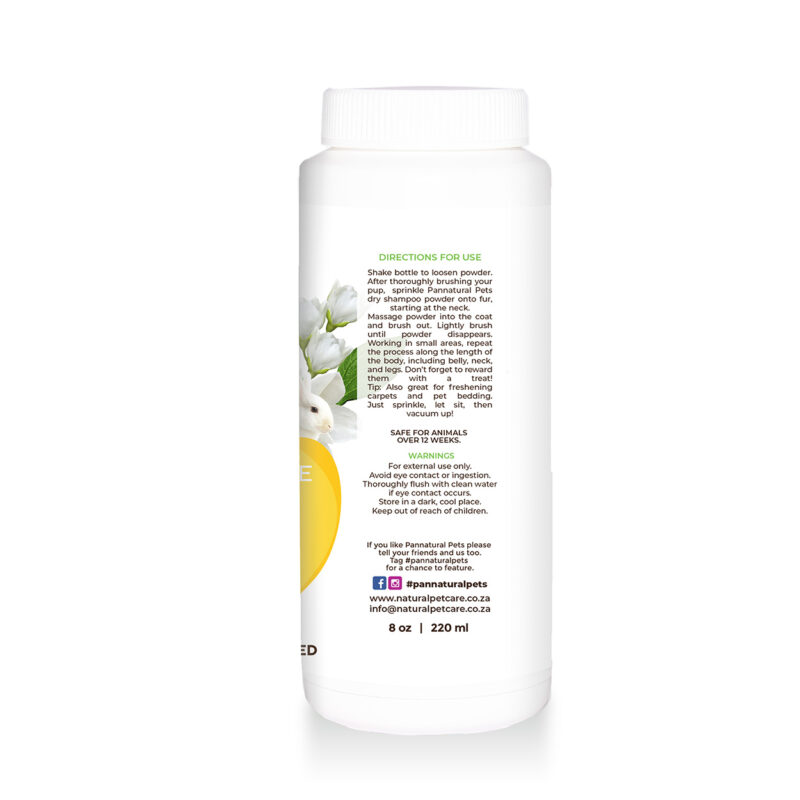 Natural Pet Dry Shampoo Powder Jasmine Blossom Pannatural Pets