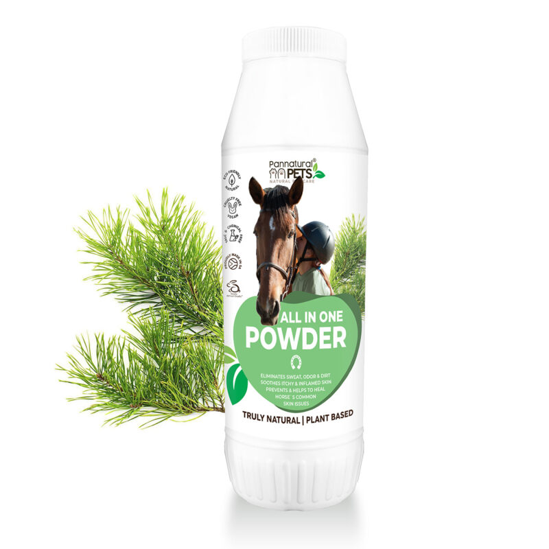 Natural Horse Dry Shampoo Powder All In One Pannatural Pets Herbal fragranced prevention Horse Powder